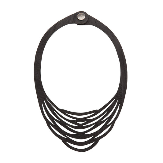 Autumn Vegan Rubber Statement Necklace
