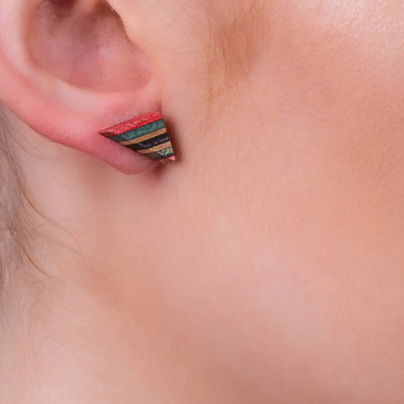 Elbow Recycled Skateboard Stud Earrings