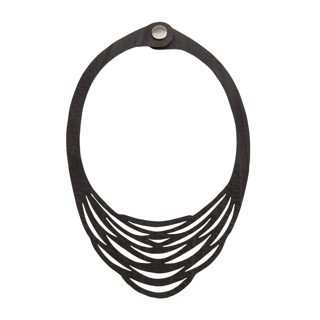 Autumn Vegan Rubber Statement Necklace